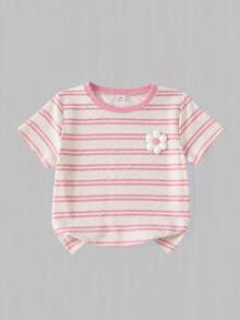 Conjunto de camiseta gráfica suave y shorts de verano - Multicolor - Ver 5