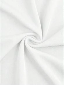 SHEIN PETITE CURVE 大尺碼小個女款高腰交叉設計喇叭褲 - 白色 - 查看 4