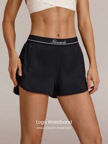 GLOWMODE 3.0'' VitalSwift Glow For Miles High-Waist Lightweight Quick-Dry Elastic Adjustable Drawstring Built-In Briefs Running Shorts Tennis Workout - Blue - View 3