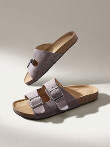 Solecia Women Shoes Fashion Grey Comfort Flats, Holiday Beach Sandals Summer - Grey - View 5