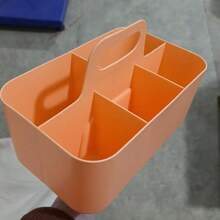 Portable Desk Organizer Set With Handle Basket & Pencil Storage Box - Multicolor - View 2