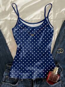 Teen Girls Casual Minimalist Camisole Tank Top, Summer Shirt - Multicolor - View 1