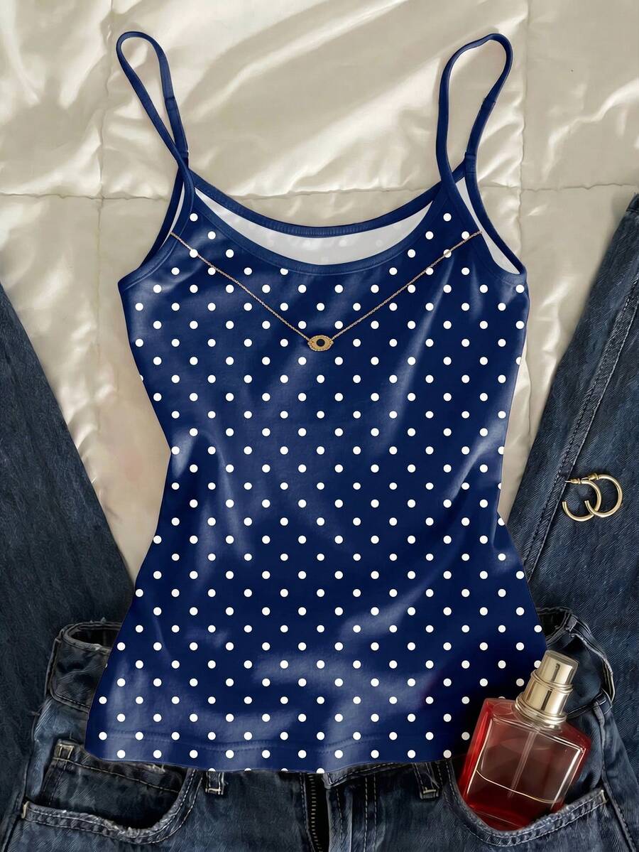 Teen Girls Casual Minimalist Camisole Tank Top, Summer Shirt - Multicolor - View 1