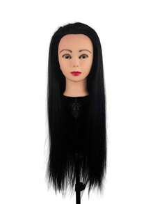 Styling Head, Dummy Head, For Hairdresser's Hairstyle Design Practice, Professional Hairdressing And Beauty Doll Head, For Hairstyle Knitting And Hair Cutting Practice, With Bracket. - Multicolor - View 3