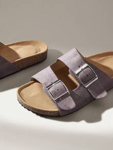 Solecia Women Shoes Fashion Grey Comfort Flats, Holiday Beach Sandals Summer - Grey - View 3