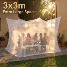 Outdoor Camping Mosquito Net, Extra Large Bed Cover, Portable Square Mosquito Net With Mesh Fabric For Camping Trips - Multicolor - View 4