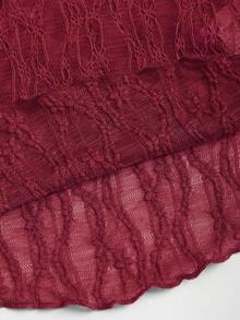 Sweetra Spring/Summer New Wide Strap Bow Textured Fabric Top, Sweet And Fashionable, Suitable For Daily Wear - Redwood - View 4