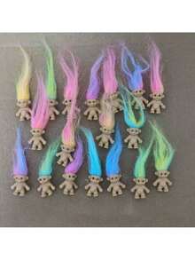 20/30Pcs Mini Troll Dolls, Retro Lucky Troll Mini Action Figures, Colorful Cute Doll Series, For School Projects, Art Crafts, Party & Christmas Gifts, Random Color - Multicolor - View 6