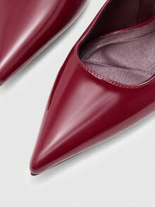 CUCCOO BIZCHIC Ladies Burgundy Elegant Outdoor Pointed Heel High Heels, Suitable For Summer Prom, Vacation And Other Occasions, Business Leisure, Spring Break - Burgundy 2 - View 6
