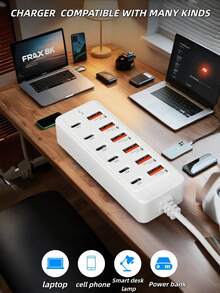 Teckwe أشرطة الطاقة، شواحن USB / شواحن متعددة المنافذ، محطات شحن USB، كابلات تمديد الطاقة، شواحن Type-C السريعة، أشرطة الطاقة متعددة المنافذ. ملاحظة: قد يؤدي مشاركة أجهزة متعددة لنفس مصدر الطاقة إلى تقليل كفاءة الشحن - مشاهدة 4