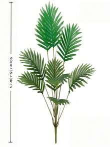 1件 90-120CM 大尺寸塑膠仿真熱帶棕櫚樹植物 附芒果葉 高款人造樹 用於居家、廚房、戶外、辦公室室內裝飾、居家佈置、辦公用品 - 綠色 - 查看 10