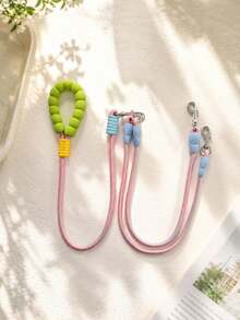 Adjustable Triple-Use Dual Dog Leash, Reflective Nylon Rope, With Padded Handle, Multipurpose Pet Leash, For Walking Two Dogs. - Multicolor - View 5