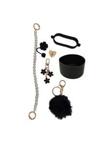 Ensemble d'accessoires pour Tumbler 40oz Compatible avec couvercle avec paille isolé Accessoires de protection en silicone Charms décoratifs Tasse étanche pour voyages, bureau, gym, activités extérieures Accessoires pour Tumbler Décoration de tasse Cadeau pour femmes Idées de cadeaux uniques - Multicolore - Voir 18