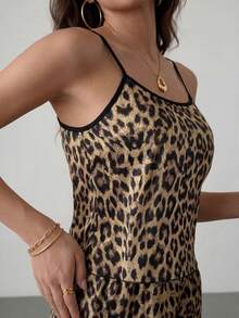 Rafferiza Women Pajama Sets Contrast Binding Leopard - Kuning - View 7