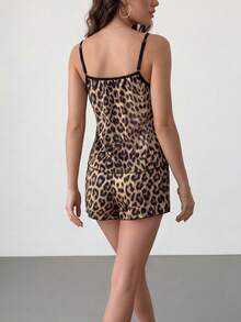 Rafferiza Women Pajama Sets Contrast Binding Leopard - Kuning - View 2