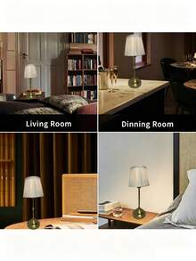 Wireless Table Lamp, Umbrella Table Lamp, Rechargeable Battery Lamp, Lamp For Dining Room Bedroom Bedside Bar Night Light Camping Terrace - one-size - View 4