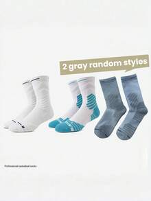3 pares de calcetines de baloncesto de colores mixtos, calcetines con fondo de toalla para hombres, calcetines de compresión para fútbol, running y actividades al aire libre - Multicolor - Ver 8
