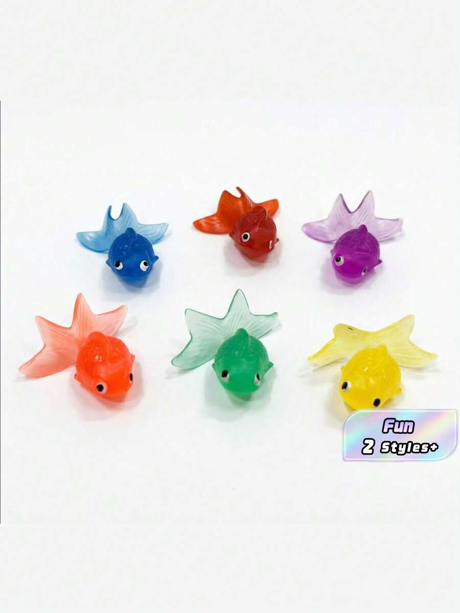 Soft Rubber Goldfish Toys For Indoor And Outdoor Water Dipping, Summer Party Decorations And Supplies (Random Colors) - Multicolor - View 1