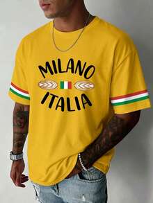 Torvinic Men High-Quality Fashionable Colorblock World Cup Sports T-Shirt, Holiday - Multicolor - View 1