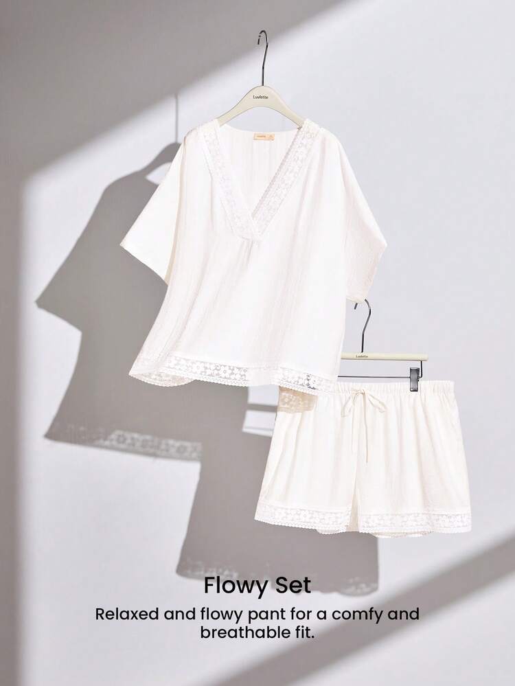 Plus Size Summer White Linen Wide-Leg Pants