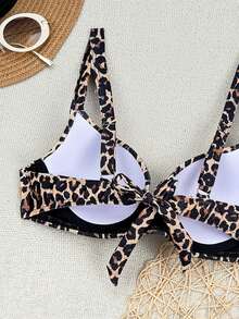 SHEIN Swim 2026 春夏女款泳衣多色隨機印花肩帶托高性感比基尼上衣 - 彩色 - 查看 3