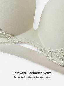 LUVLETTE Wireless Push Up T-Shirt Basic SizeFreedom Bra Comfortable Must-Haves Invisible Green Bra - Mint Green - View 7
