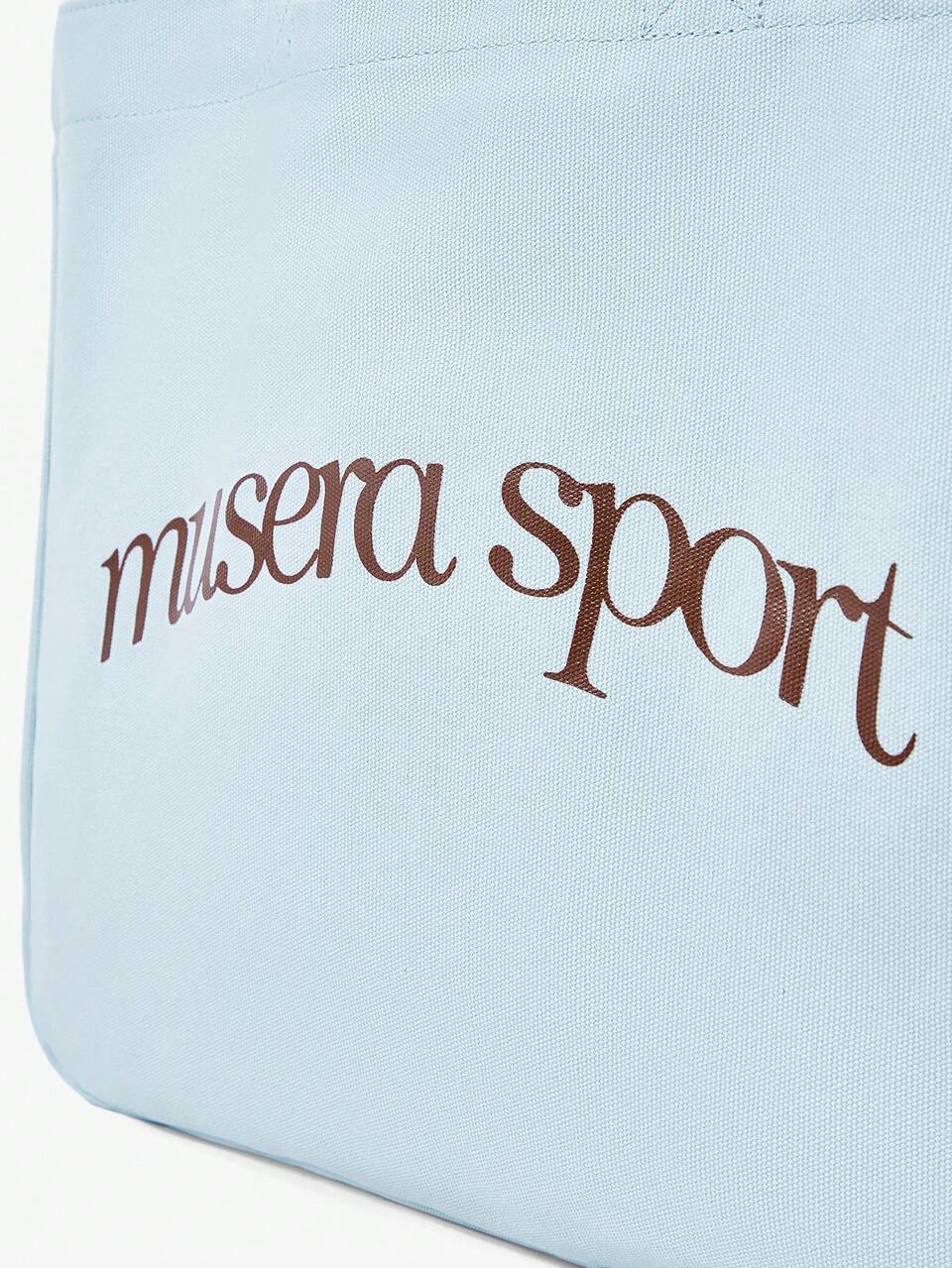 Women's Fashion Street Simple Casual Large Capacity Lightweight English Letters Light Blue Tote Bag Shopping Bag Sports Bag Fitness Bag