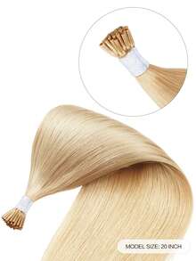 50pcs I Tip Hair Straight Light Brown #18K 150% 18-22 Inch Remy Human Hair I Tip Hair Extension Light Brown Color Hair Extensions - S22 - View 3