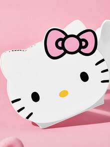 HELLO KITTY AND FRIENDS | SHEIN 1件可愛頭形可折疊桌面鏡，便攜式小型化妝鏡，附卡通印花，適合女性與女孩的旅行化妝鏡 - 粉色 - 查看 2