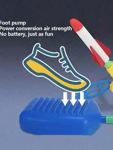 1pc Pedal Rocket Launch Toy, Parent-Child Interactive Game.Adiustable Angle, Can Change Multiple Angles To Launch,Preparing Birthday And Holiday Gifts For Children(Some Parts Are Sent Random) - Multicolor - View 4