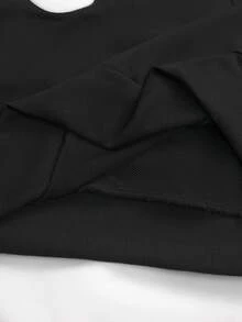 PAVTROS Bộ đồ nam 2 món áo hoodie và quần nỉ in chữ, quần áo mùa thu - màu đen - Xem 6