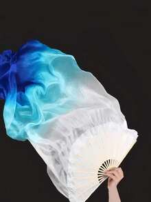 Stage Performance Dance Fan Flowing Silk Dance Fan Colorful Dancing Fabric Fans For Dancers Stage Performances Wedding Shows Square Dancing Performance Dance Events Also Suitable As Mother's Day Gift Dance Stuff Dance Accessories - Multicolor - View 5