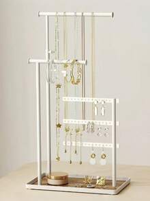 1 Piece Black/White/Gold - Jewelry Stand, Necklace Stand With Base, Earring Display Stand, Jewelry Display Stand Tree, Bracelet Earring Display Stand, Bedroom/Window Display/Event Exhibition/Store Decoration/Photo Decoration. - Multicolor - View 2