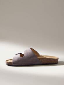 Solecia Women Shoes Fashion Grey Comfort Flats, Holiday Beach Sandals Summer - Grey - View 4