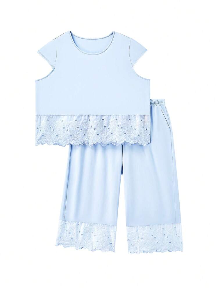 Plus Size Cotton Embroidered Nightdress