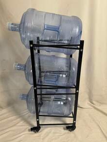Water Bottle Rack, Multi-Layer (3 Layers) Bottle Stand, Kitchen, Office, Living Room Bottle Storage Rack - Black - View 2