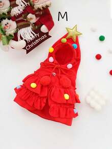 1 Pc Christmas Pet Cloak, Available In Two Colors. Cute Costume For Small Dogs. Runs Small, Please Order 1-2 Sizes Up. - Red - View 7