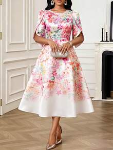 SHEIN Lady Đầm nữ họa tiết hoa phong cách thường ngày dự tiệc - Nhiều màu - Xem 6