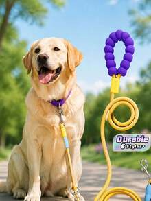 Adjustable Triple-Use Dual Dog Leash, Reflective Nylon Rope, With Padded Handle, Multipurpose Pet Leash, For Walking Two Dogs. - Multicolor - View 1