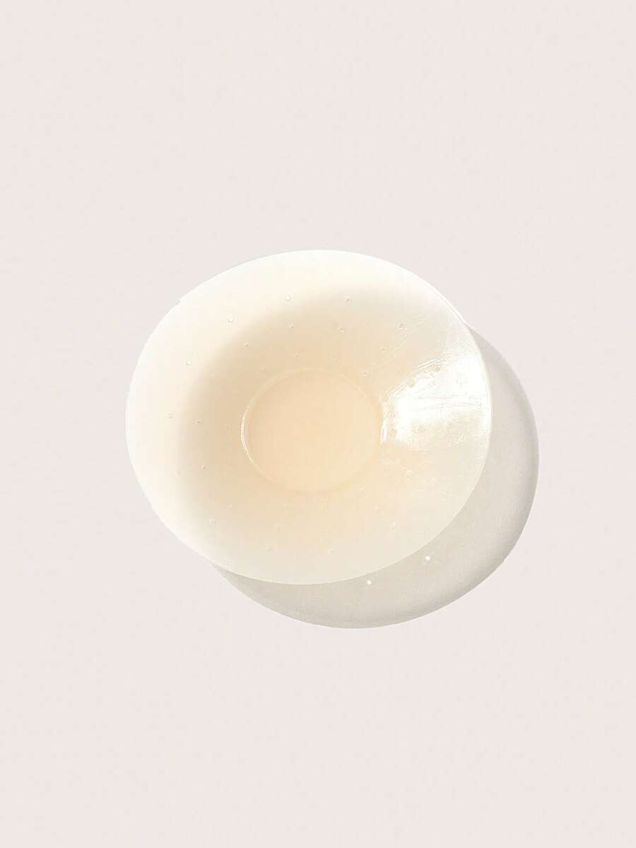 SHEIN 1 Pair Solid Round Adhesive Nipple Covers, Suitable For Daily Wear - Apricot - View 1