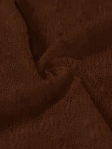 EMERY ROSE Chaqueta casual de talla grande para vacaciones con unicolor, dobladillo asimétrico y mangas de murciélago, primavera/verano - Marrón Chocolate - Ver 6