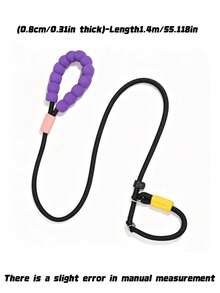 Pet Leash, Slip Lead, Anti-Slip Handle, Outdoor Leash, Nylon Rope.,Fashionable And Aesthetically , Perfect For Running, Training, Jogging, And Outdoor Dog Walking. The Leash Features A Soft, Comfortable Handle. - Multicolor - View 3