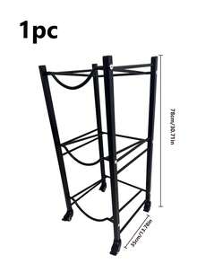 Water Bottle Rack, Multi-Layer (3 Layers) Bottle Stand, Kitchen, Office, Living Room Bottle Storage Rack - Black - View 7