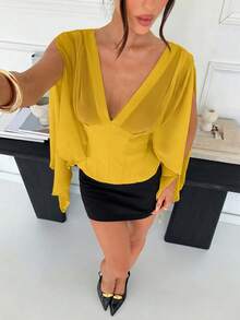 Women Blouses & Shirts - 黃色 - 查看 8