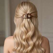 1set Leopard Print Acrylic Hair Claw Clip, Mini Tortoise Shell Jaw Clip For Daily Hairstyle - Brown - View 9