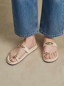 Solecia Ladies Commuter Fashion Versatile Daily Travel Casual Sandals Summer Shoes - Off-white - View 8