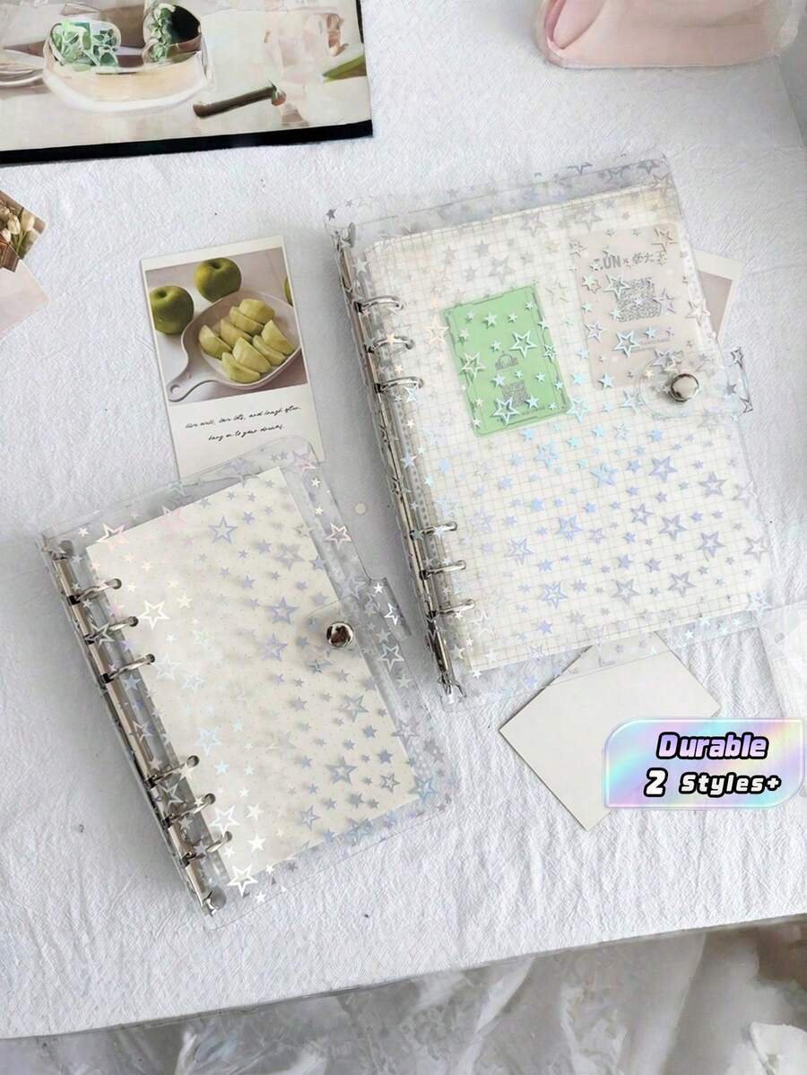 1 Buah Map Kertas Transparan Berbentuk Bintang Warna-warni Ukuran A5/A6 yang Berubah Warna Sesuai Cahaya, Album DIY, Tas Penyimpanan Kartu Nama, Tempat Kartu Pos, Buku Catatan Lepas - MultiWarna - View 1