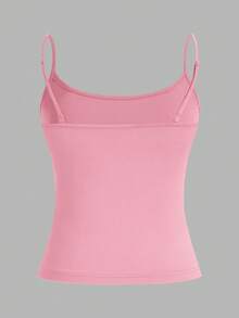 SHEIN PETITE CURVE 大尺碼女款 3件組緊身休閒細肩帶背心上衣 - 彩色 - 查看 5