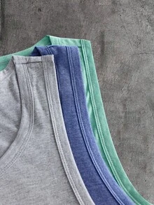 AXEPEAK Men's Casual Versatile Solid Color Tank Top - Multicolor - View 5