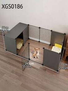 Indoor Small Dog Fence With Toilet Area, Household Pet Fence, Anti Escape Dog Activity Fence Cage - Multicolor - View 10